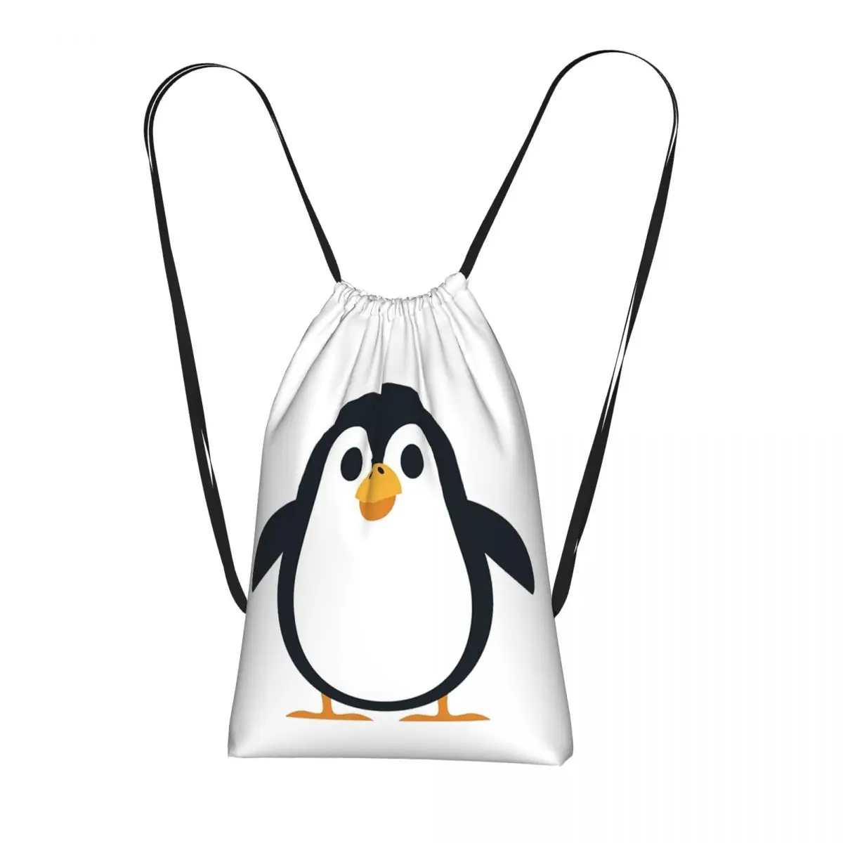 Penguin Drawstring Backpack Sports Gym Bag Lightweight Foldable Storage Drawstring Bag for Men Women
