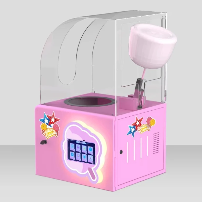 Mini Semi Automatic Cotton Candy Machine Floss Candy Vending Machines for convenience stores