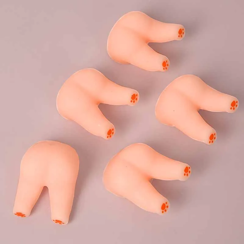 2Pcs Novelty Simulation Butt TPR Soft Slow Rebound Toys Cute Office Decompression Toys Q Bouncy Butt Pinch Music Fidget Toys