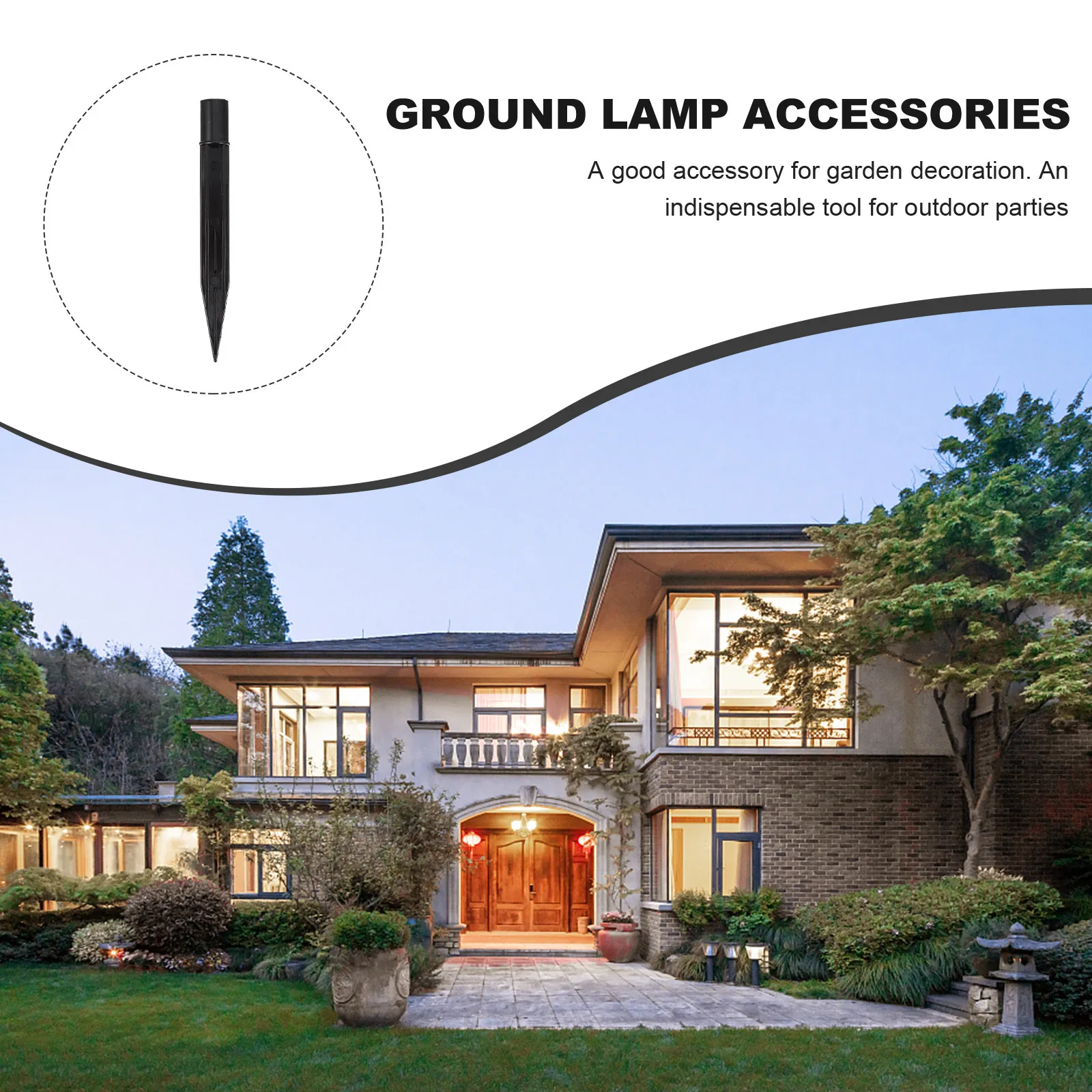 10Pcs Garden Solar Lamp Stakes Plastic Light Ground Spike Easy Install No Tools Required Drainage Design Weather Resistant