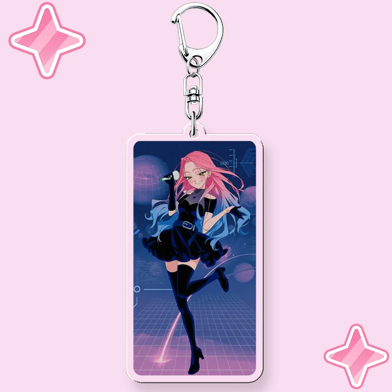 6cm Keychain Pendant ALIEN STAGEKey Chain Bag Decoration Acrylic Mizi Sua Till Ivan Hyuna Luka Fans Cosplay Accessories Key Tag