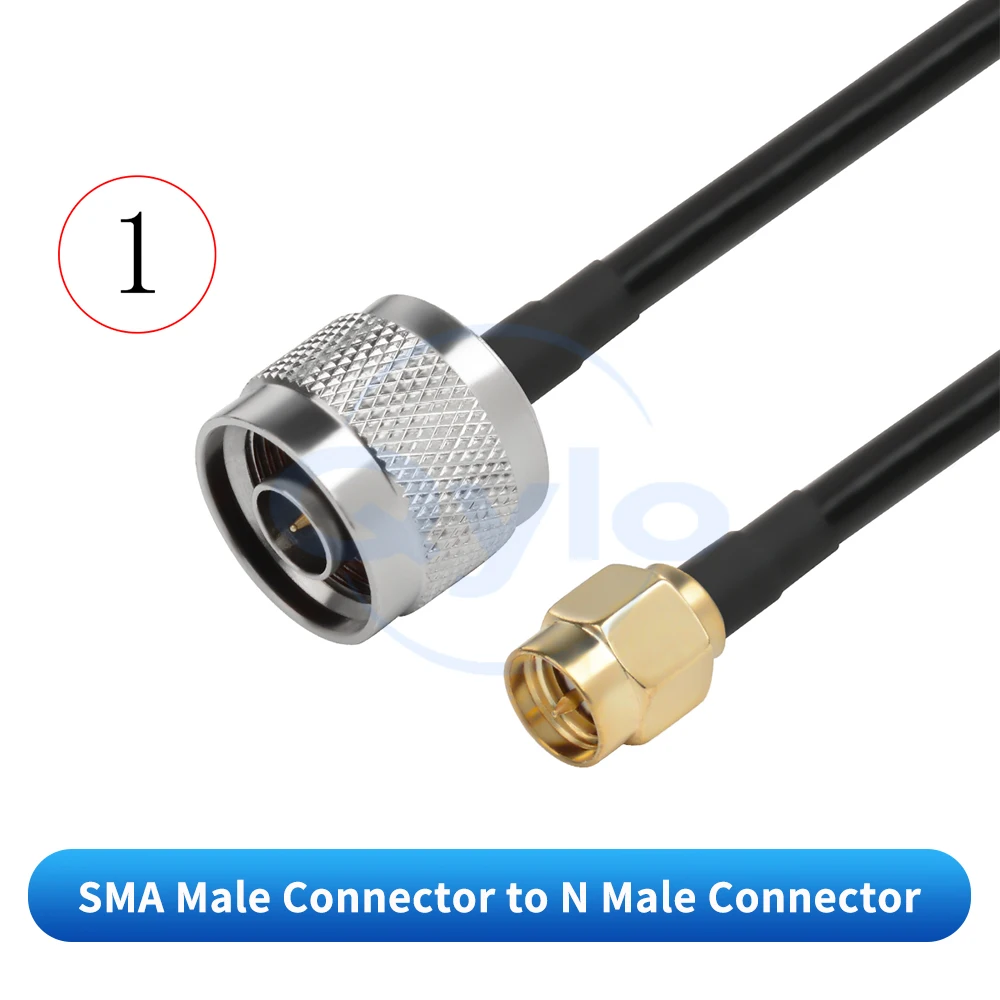 (1 pcs) LMR240 SMA Male to Male to N Male Extension Cable N JK Adapter Cable Router AP RF Extension Cable 50-4