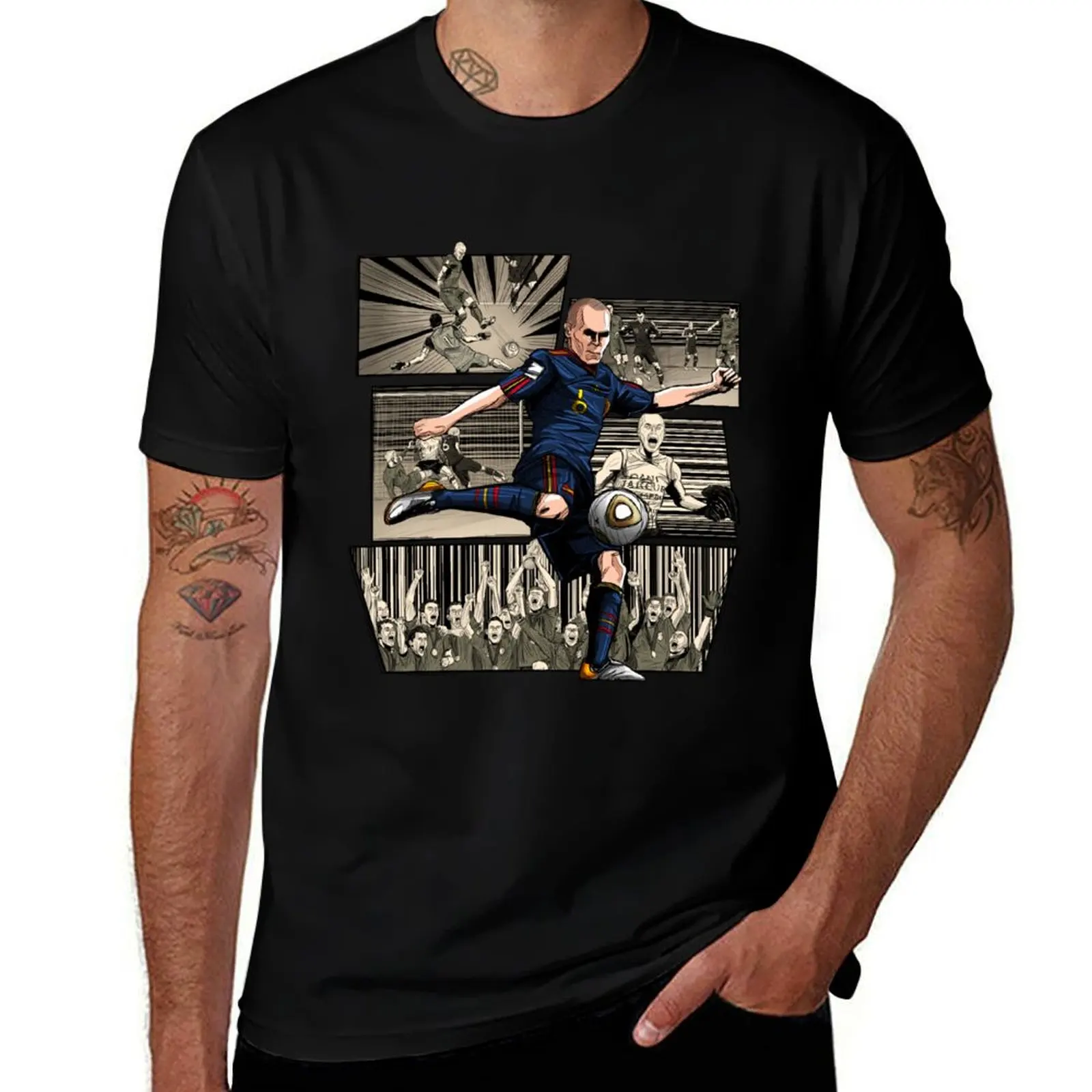 2010 Iniesta WC final Goal T-Shirt Relaxed Fit Casual Short Sleeve Top T-Shirt