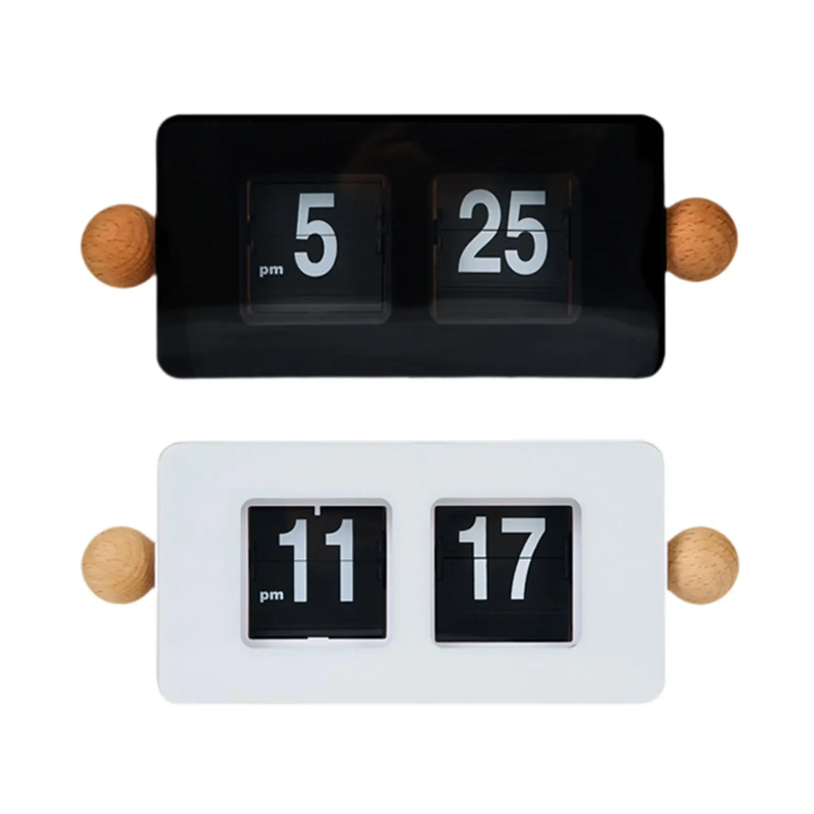 Auto Flip Clock Novelty Housewarming Gift Home Furnishing Centerpiece Digital Display for Dorm Cafe Office TV Cabinet Hotel