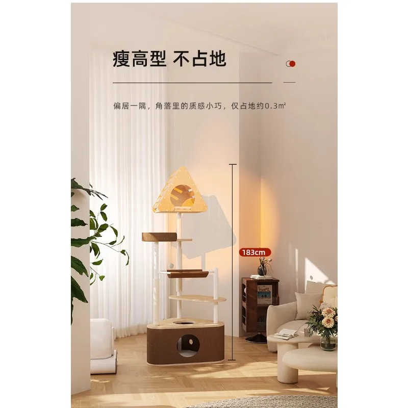 Cat climbing frame cat tree integrated large wrought iron wooden cat frame  nest scratching column does