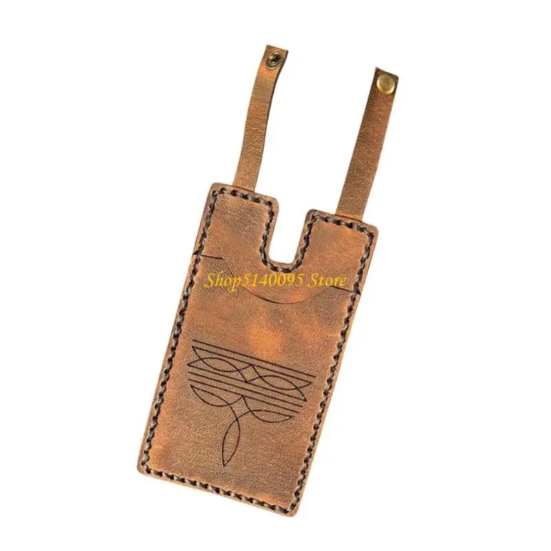 DXAE Handmade Boot Wallet Western Boot Wallet With Closure Strap Leather Boot Wallet Card Organiser Pouches for Women