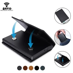 Anti Rfid Magnetic Credit Card Holder Wallets Men Metal Male Coin Purse Bank Cardholder Case Metal Slim Minimalist Wallet Man