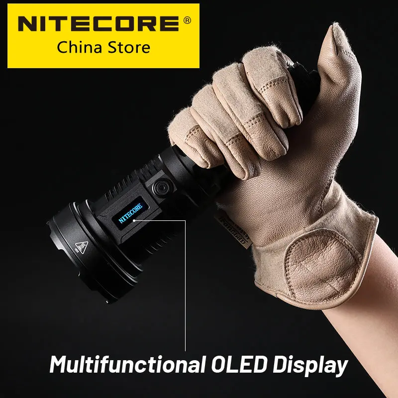 NITECORE P35i Long Range LEP Flashlight 1650 Meter 3000 Lumens USB-C Rechargeable Torch Light Spot Flooding Lights, RSW2i Remote