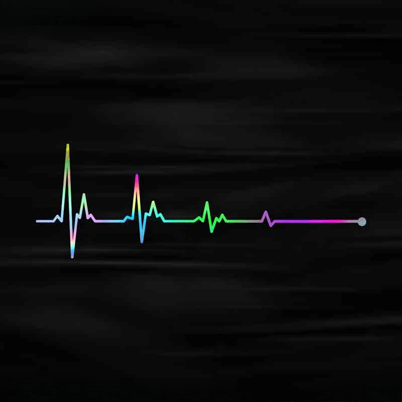 

Heartbeat Trackpad Scooter Decals, Durable Waterproof Stickers for Motorcycle Body and Car Window Decoration