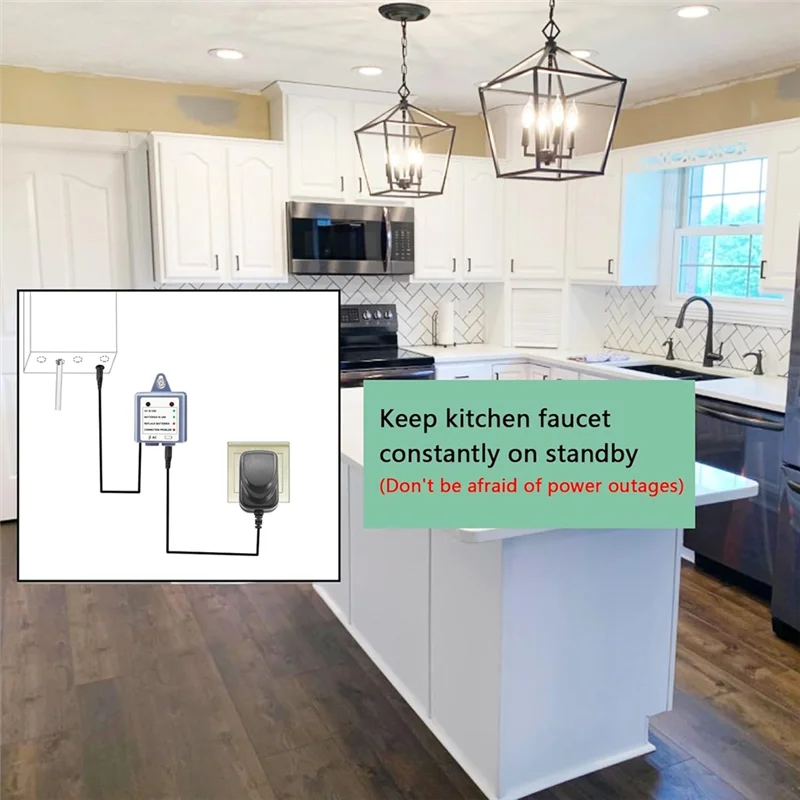 A68M-169031 محول التيار المتردد لموجة Motionsense وU بواسطة سلك الطاقة طقم محوّل أجزاء صنابير المطبخ الولايات المتحدة التوصيل