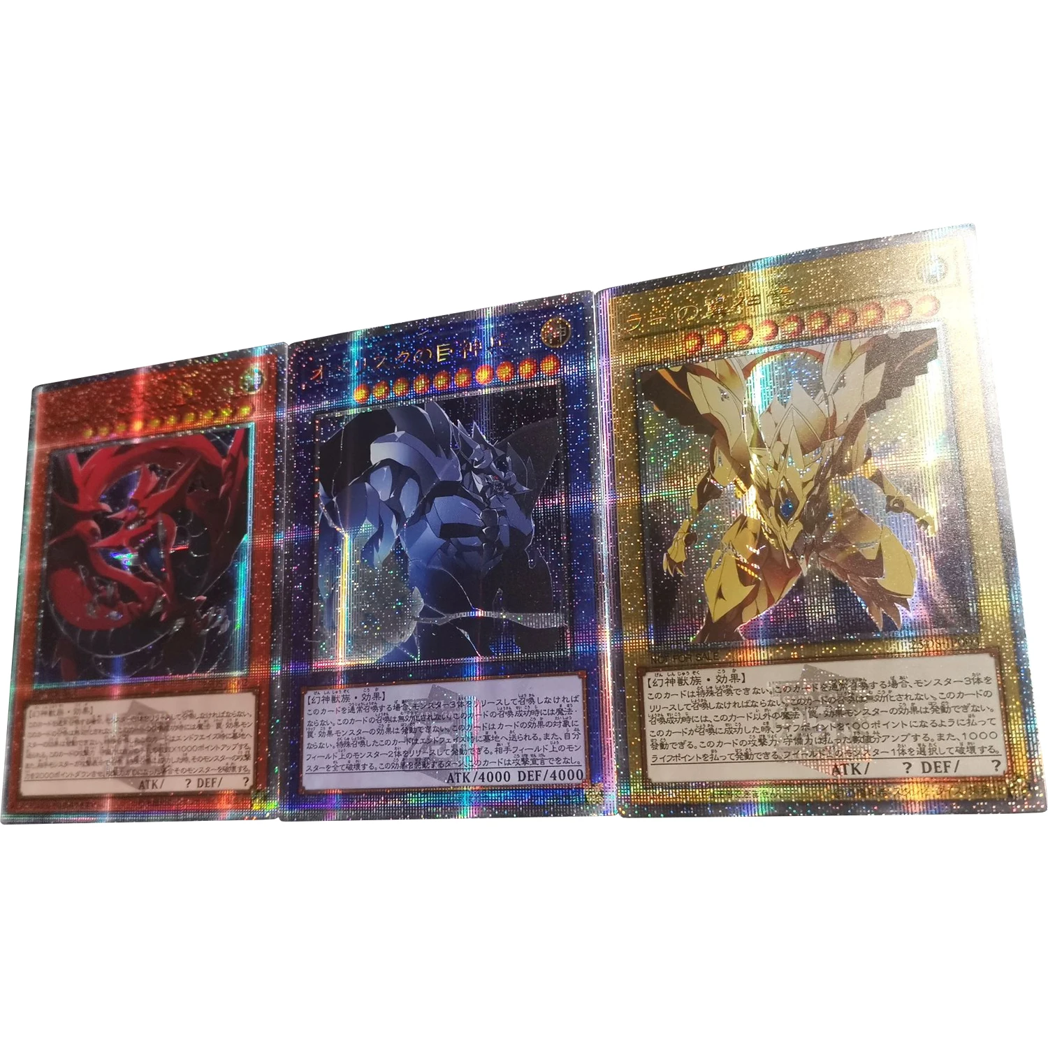 

3Pcs/set Yu-Gi-Oh Egyptian God Flash Card Slifer the Sky Dragon Obelisk the Tormentor Anime Game Collection Cards Diy Gift Toy