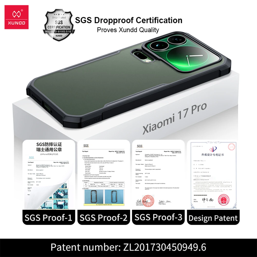 Xundd Etui na Xiaomi 17, Etui na Xiaomi 17 Pro, Etui na Xiaomi 17 Pro Max, Przezroczyste Obudowy na Telefon, Odporne na Wstrząsy, Ochronne Etui z Bumperem — zdjęcie produktu 6