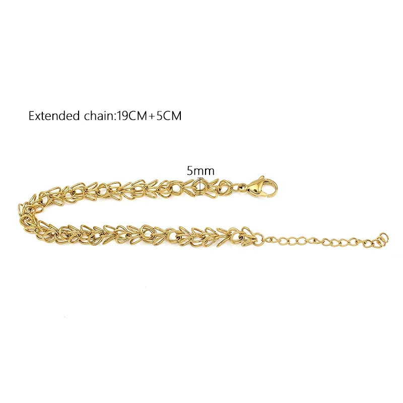 Plated 18K  gold bracelets Unisex Fashion oval Multiple length bangles Silver Gold Chunky Chain Collier Jewelry pendiente 2024