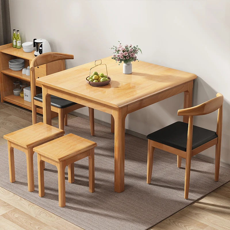 Meja Makan Mini Sudut Kursi Kayu Samping Meja Makan Kecil Modern Dinding Lounge Pusat Hemat Ruang Perabot Dapur Mesa Tinggi