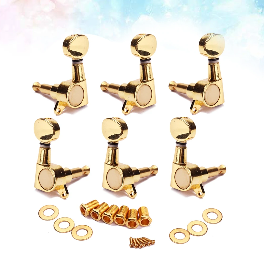 

6 PCS Golden Electric Guitar Tuning Pegs Guitars Keys Machine Heads Locking Tuners