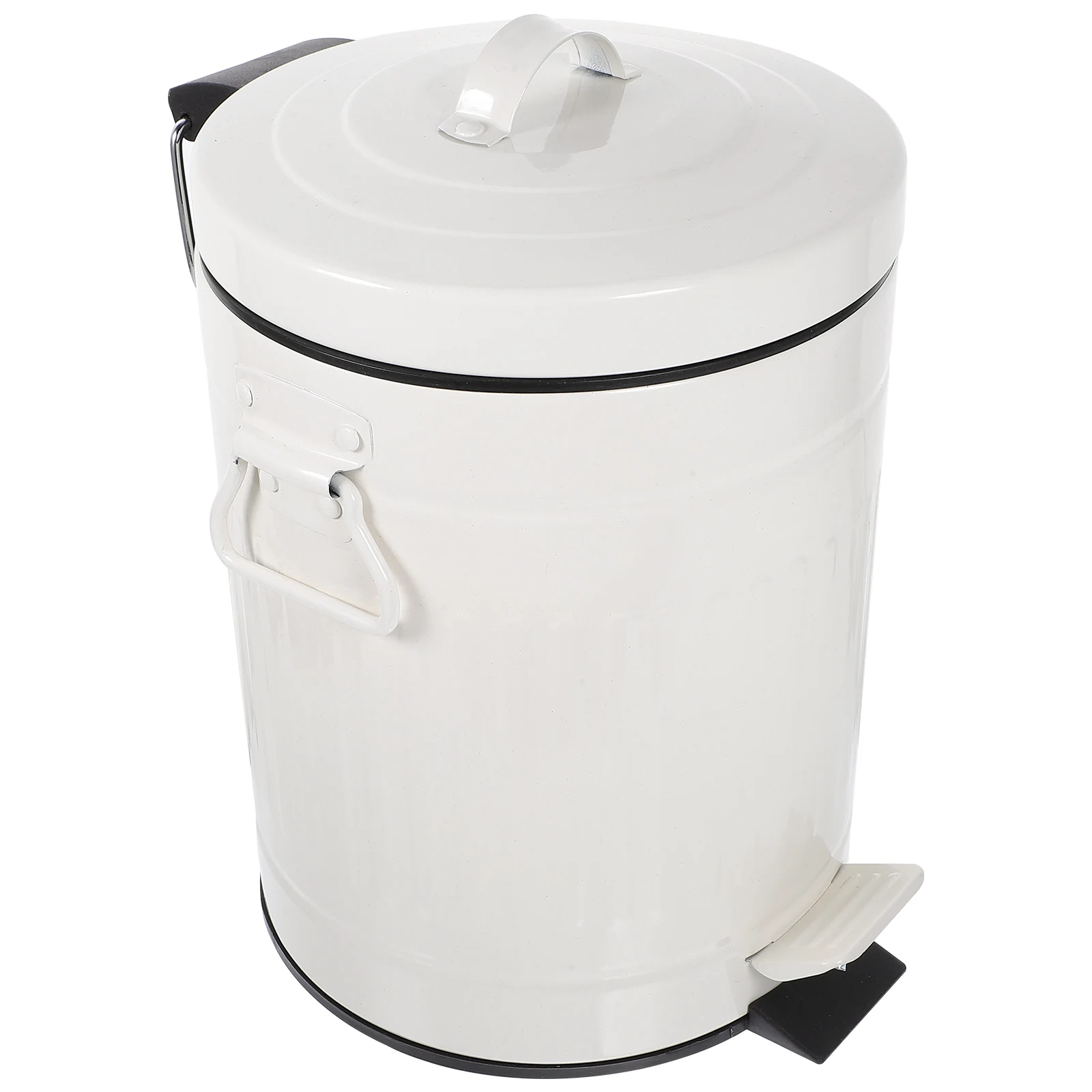 

Modern Metal Pedal Trash Can Bathroom Kitchen Garbage Bin With Lid Narrow Office Waste Basket Reusable Home Bedroom Living Room