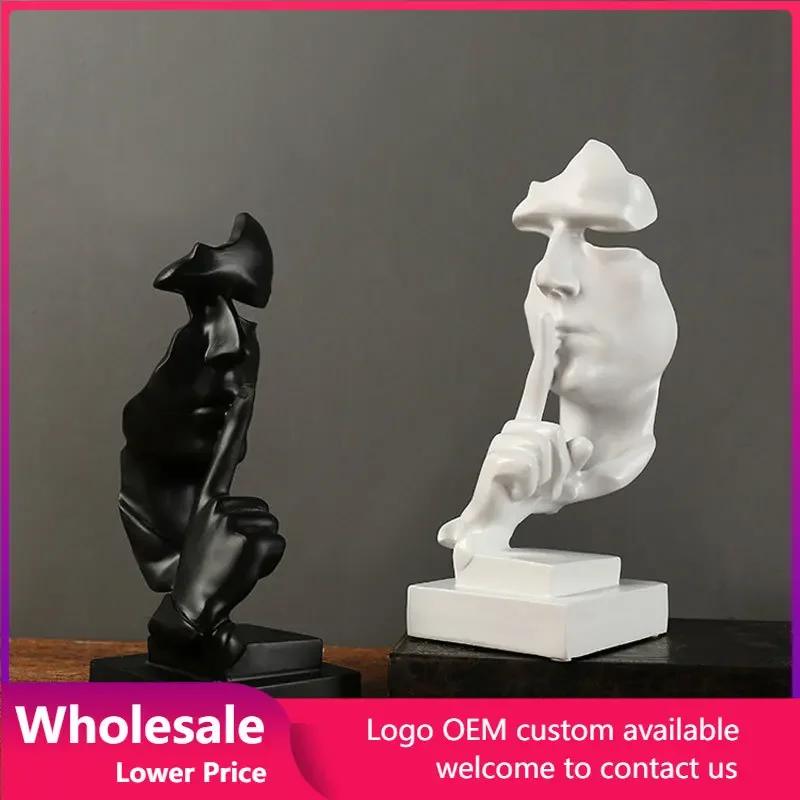 

European Retro Home Decoration Accessories No Speaking Statues Poly Resin Character Statue