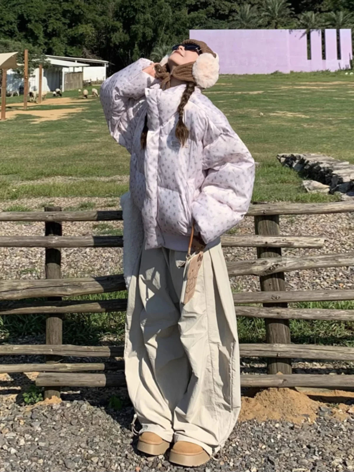 

Женская зимняя модная утепленная куртка в стиле ретро с цветочным принтом, короткая, из хлопка, с воротником-стойкой, свободного кроя, в корейском стиле