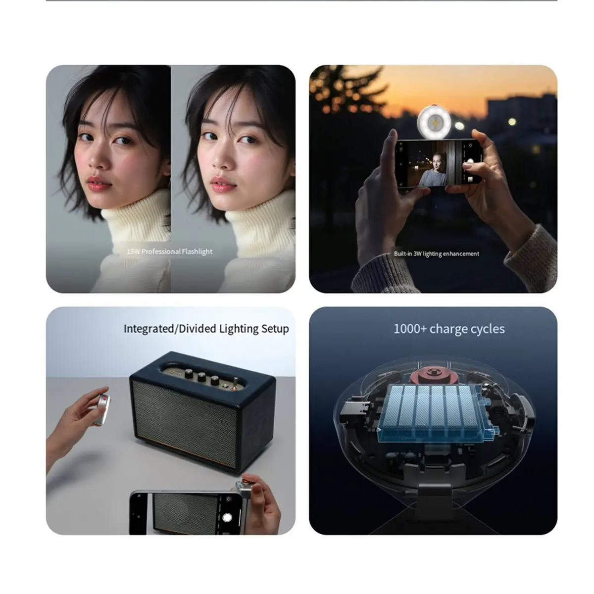Magnetic Phone Camera Photograph Hand Grip Remote Shutter Grip Holder for Smartphone Video Vlog