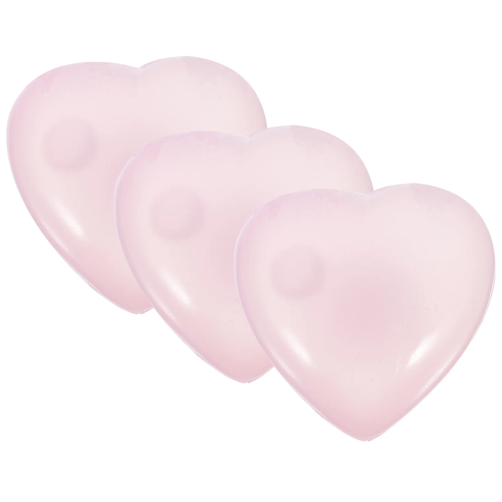 3 uds bolas elásticas con forma de corazón llamativas y seguras para niños premios en el aula pelota antiestrés con forma de corazón juguete para apretar