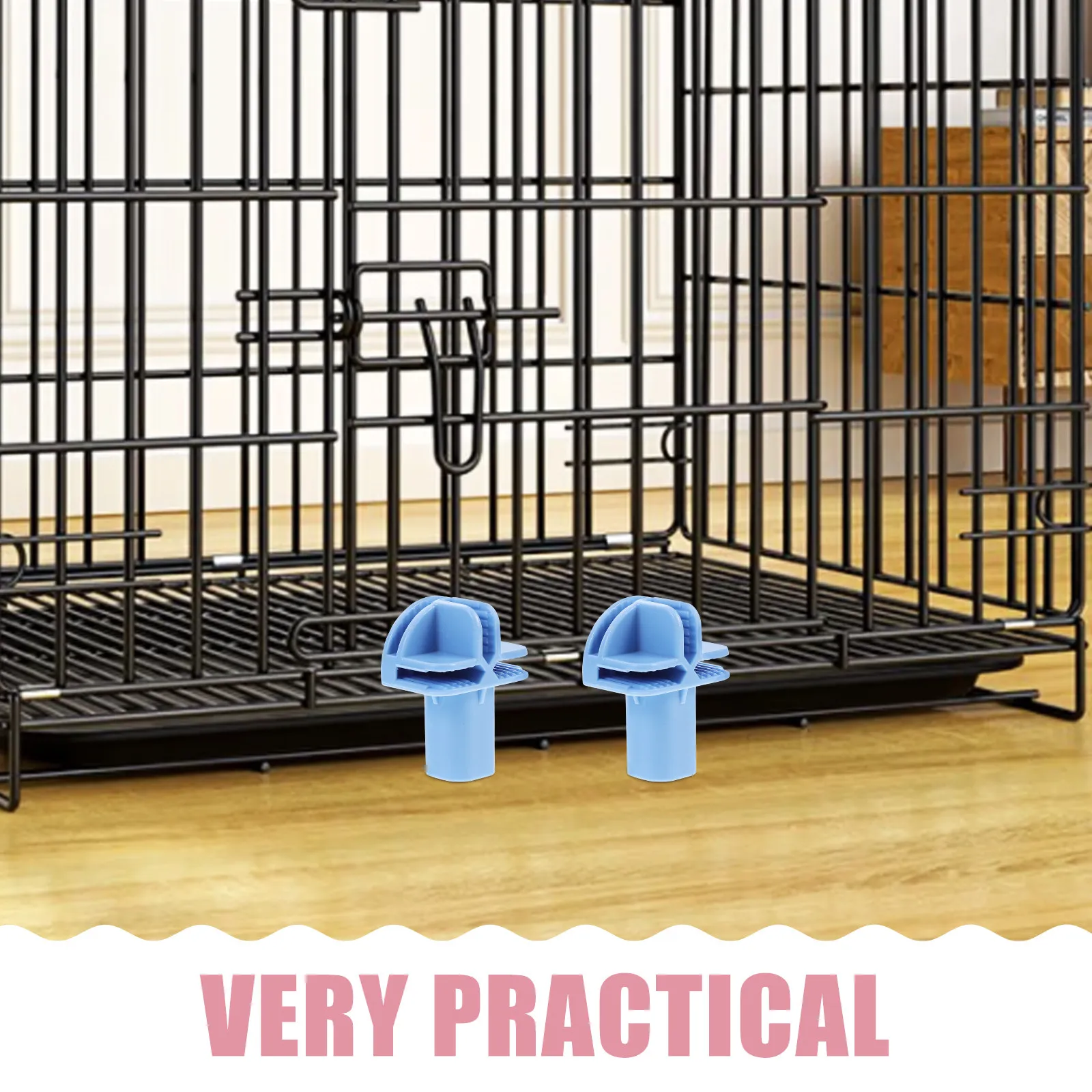 10Pcs Cat Cage Caster Wheel Connectors Plastic Swivel Caster Adapters for Bird Cages Wardrobes Rolling Mobility Stability ABS view 3
