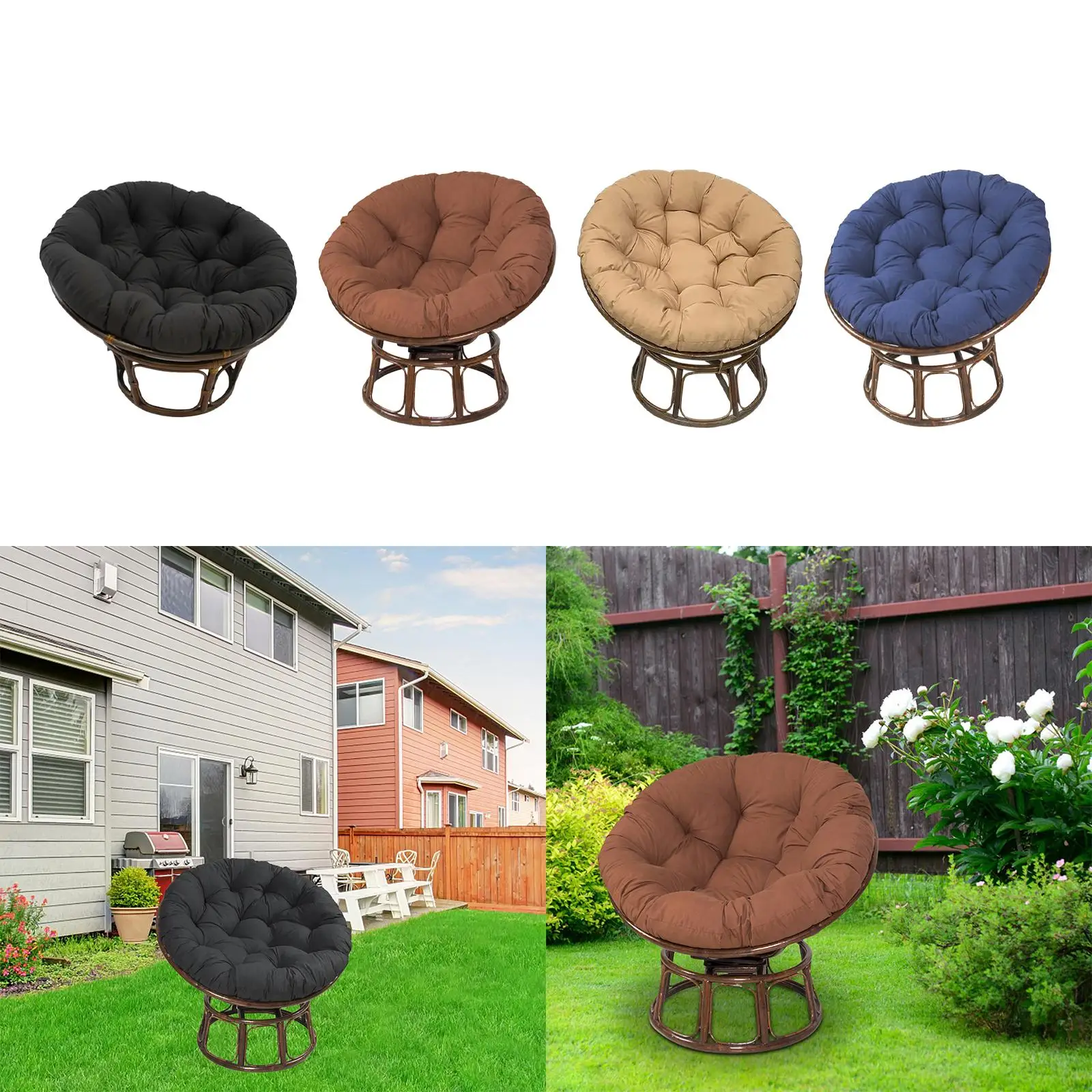 Hanging Chair Cushion Chair Pad Round Multifunctional Stylish Patio Seat Cushion Garden Chair Mat for Garden Egg Chair Office