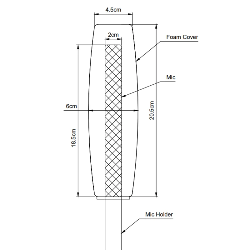 Индивидуальный флокированный короткопистолет, микрофон, пенопласт, печать логотипа, микрофон, ветровое стекло, губка, ветрозащитный козырек для ТВ-станций, репортеров интервью