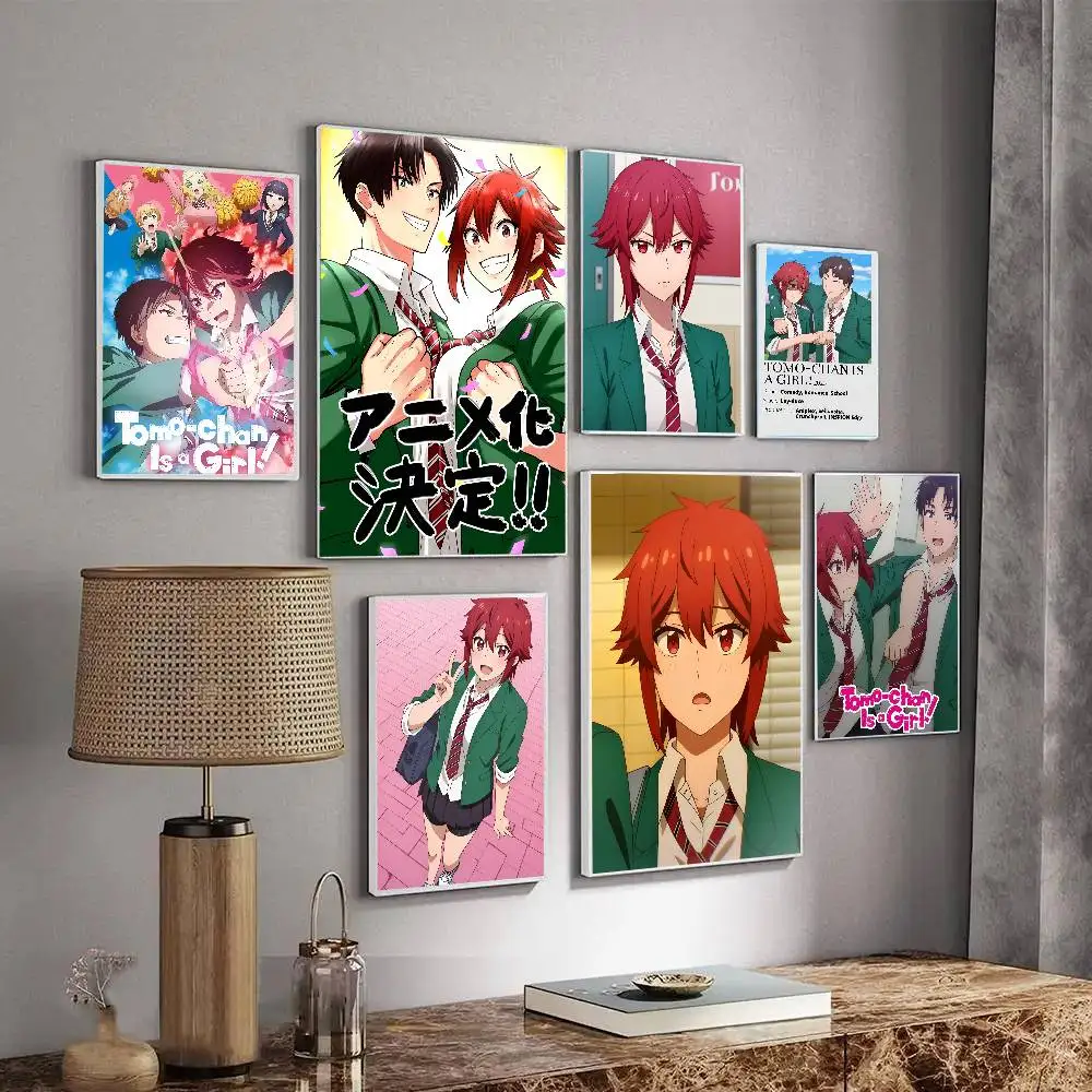 1pc Anime Tomo-chan Is A Girl! Poster Sticker Print Waterproof Wall Art For Living Room Bedroom Home Decor