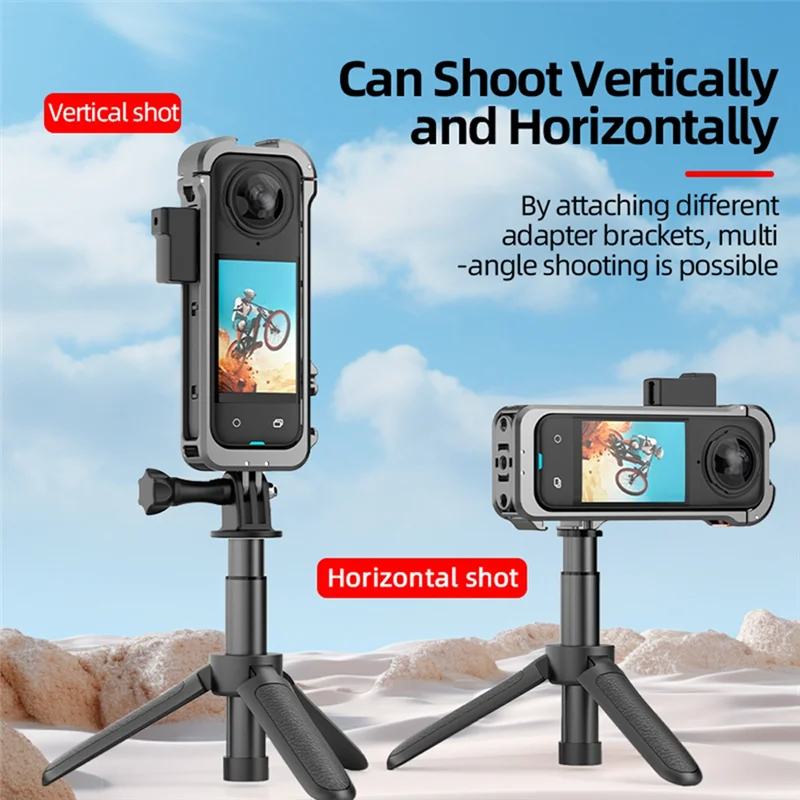 Popular Metal Frame  Cage With Silicone Lens Guards Cap For Insta360 X4 Accessories