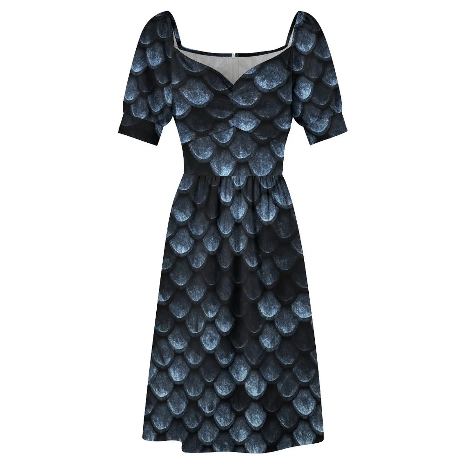 Mermaid Fish Scales Deep Shade of Blues Dress Woman dresses dress women elegant luxury Women's summer skirt