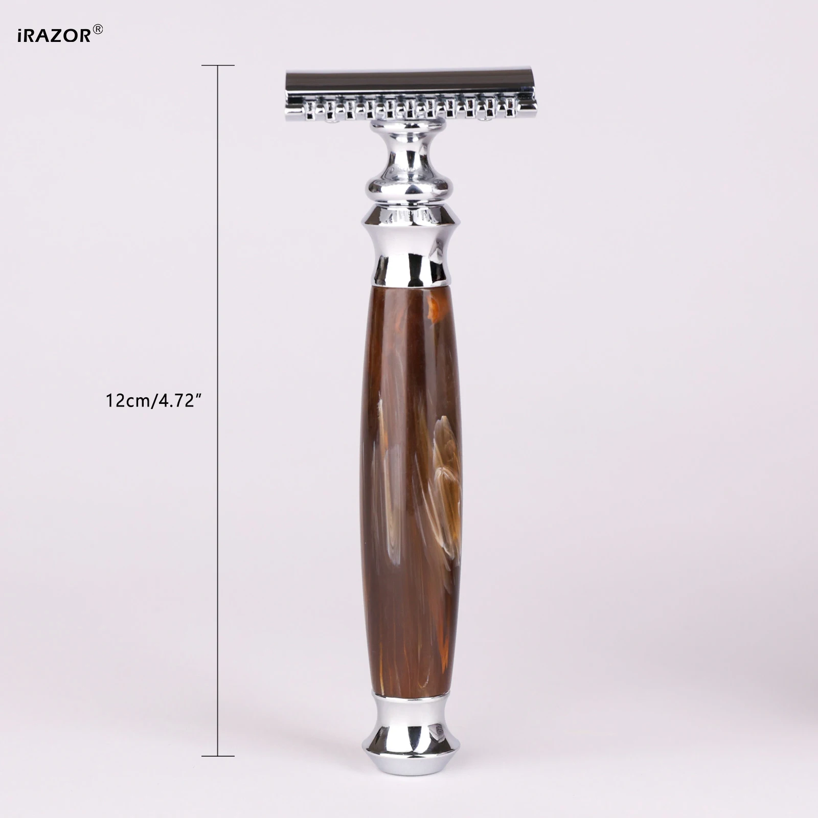 ماكينة حلاقة آمنة كلاسيكية مزدوجة الحواف من iRAZOR للرجال مع 10 شفرات ممتازة ومقبض مريح من الراتنج الأكريليك مجموعة هدايا أدوات الحلاقة #5