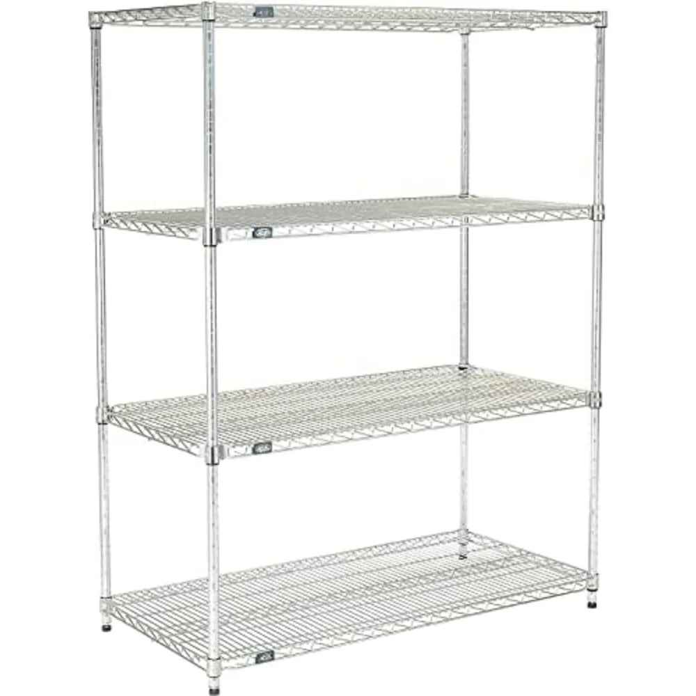 نظام رفوف سلكية قابل للتعديل، مطلي بالبولي، 72 × 18 × 74، متين وسهل التجميع، مثالي لحلول التخزين #2
