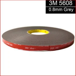 5mm*33Meters 3M VHB Double Sided Adhesive Acrylic Foam Tape for Car Automobile, Metal Panel 5608 0.8mm thick (10~30mm optional)