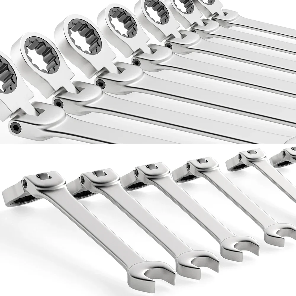 Automatic Fast And Labor-Saving Dual-Use Open-Ended Universal Ratchet Wrench Movable Head Open Plummer