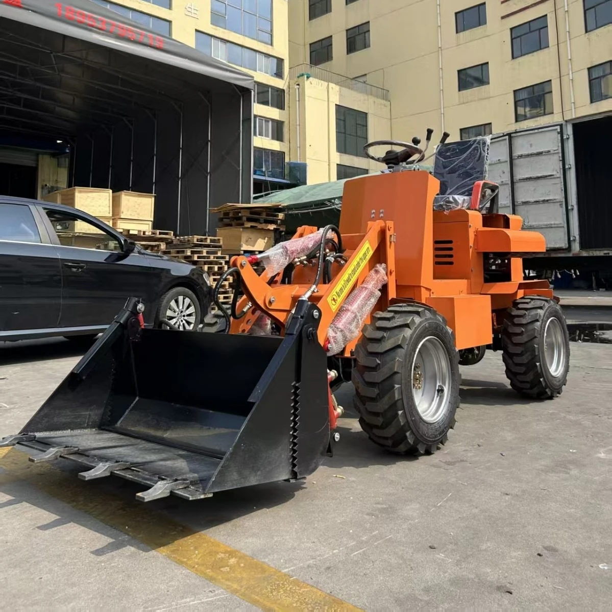 Loader single cylinder forklift construction site earth bulldozer