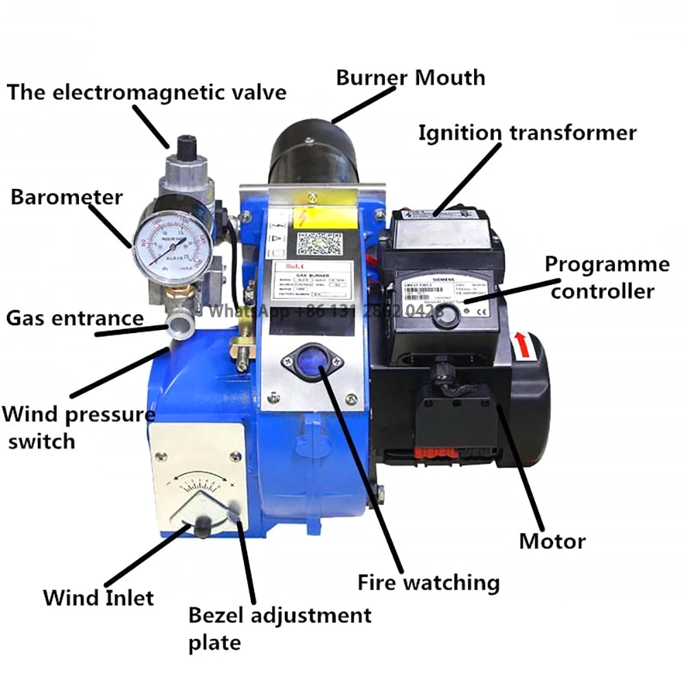 

23-116KW Low Nitrogen Burner Natural Gas Biogas Liquefied Gas Powder Spraying Baking Paint Boiler Heating Waste Oil Super Burner