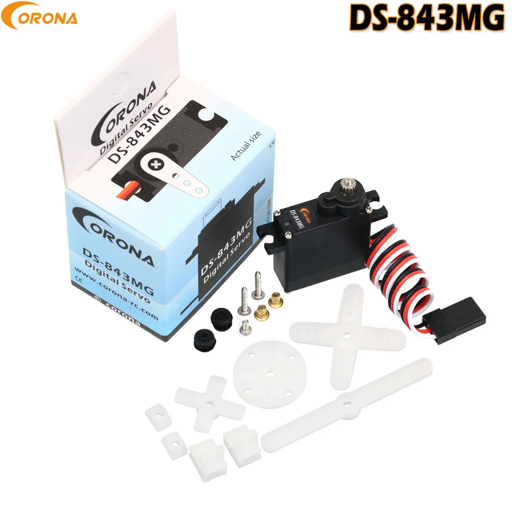 Corona DS843MG DS-843MG Digital High Torque Micro Servo 4.8kg / 0.10sec / 11.5g For RC Toy Car Plane DIY Robot Model