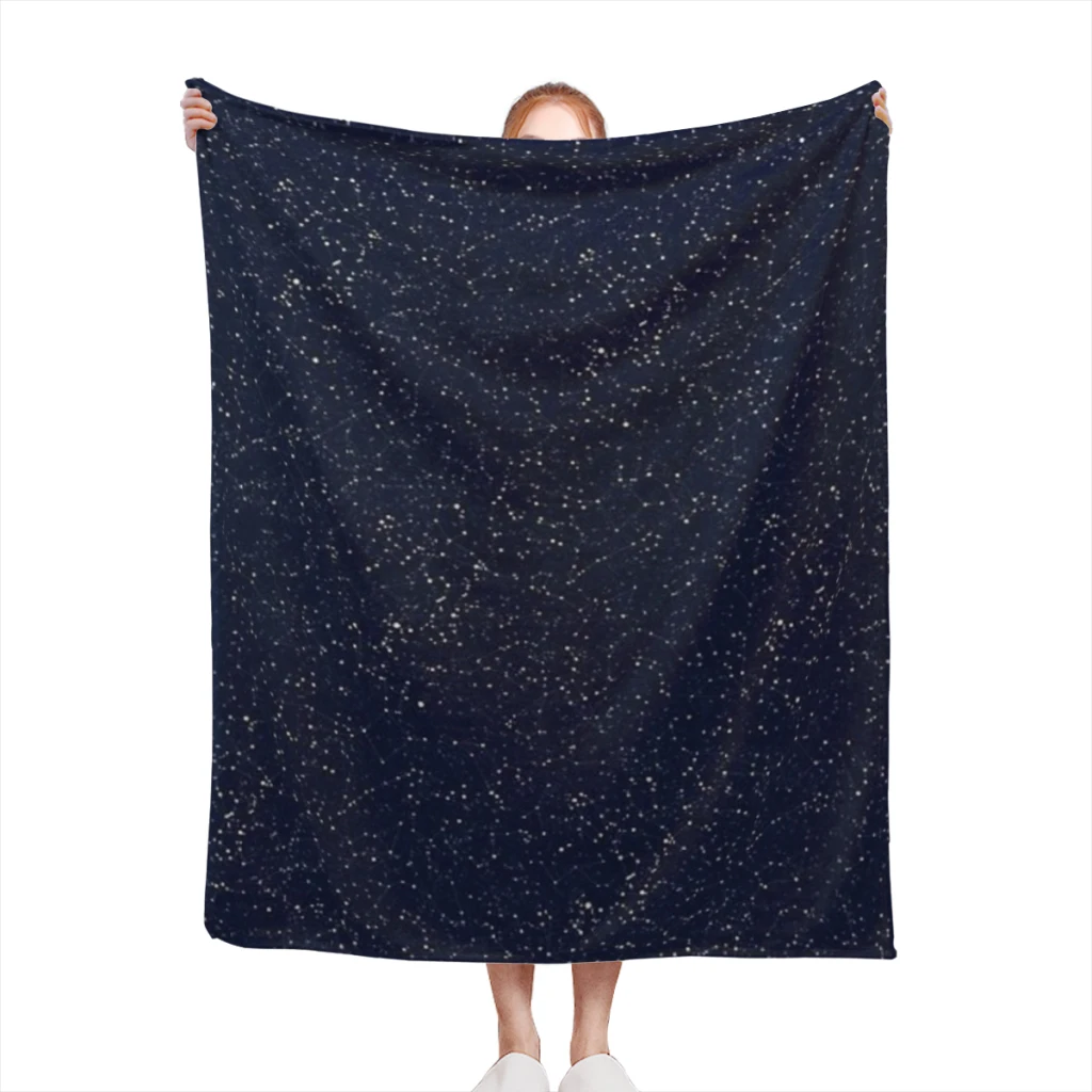 

Starry Night Constellations blankets Warm Flange blankets Soft and comfortable blanket picnic blanket