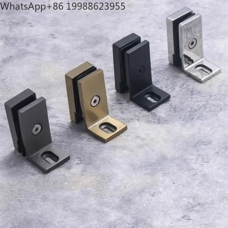 1pcs Thickened precision cast 304 stainless steel shower room bathroom partition glass fixing clip fixed corner code