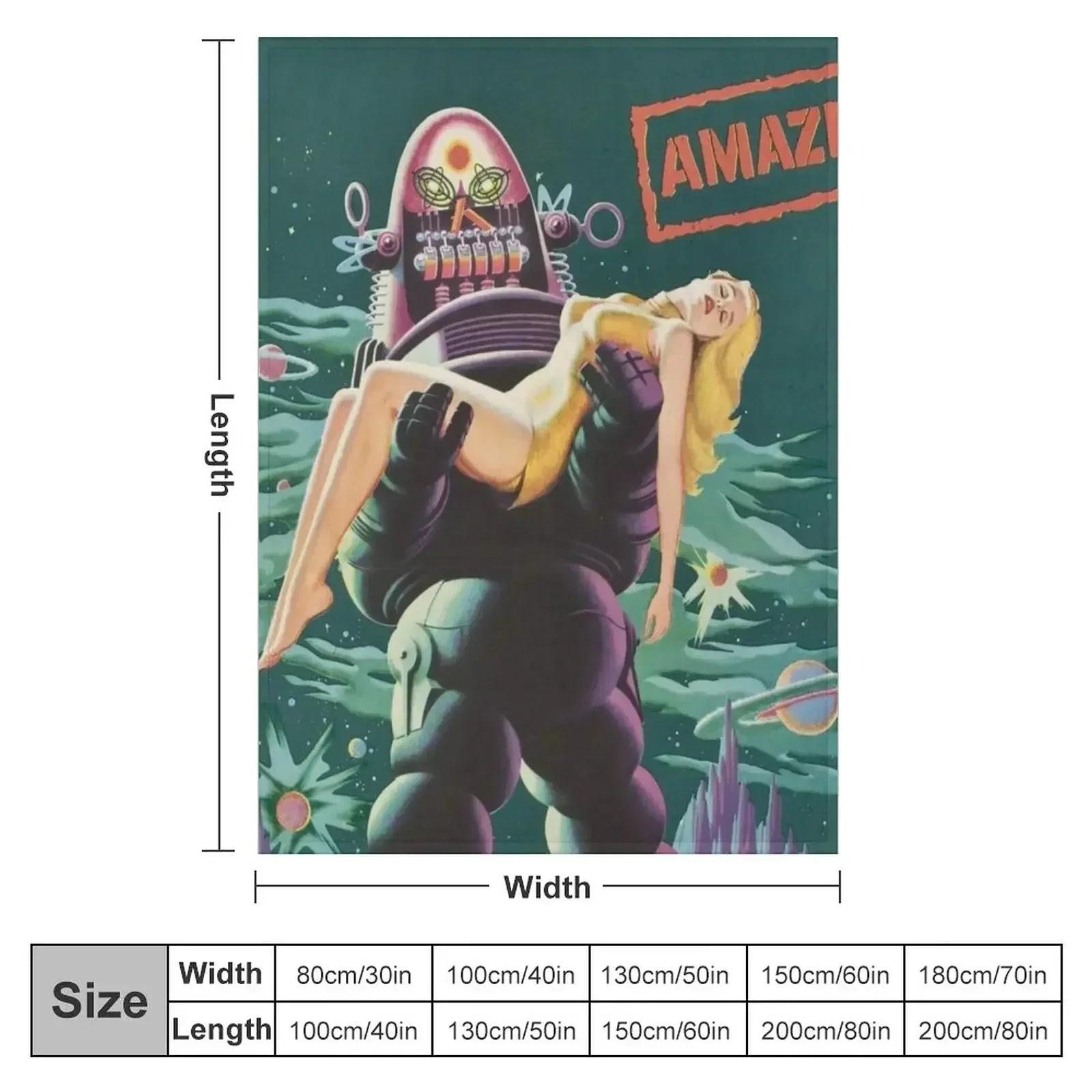 Forbidden Planet Throw Blanket couch cozy soft plush fuzzy picnic outdoor blanket