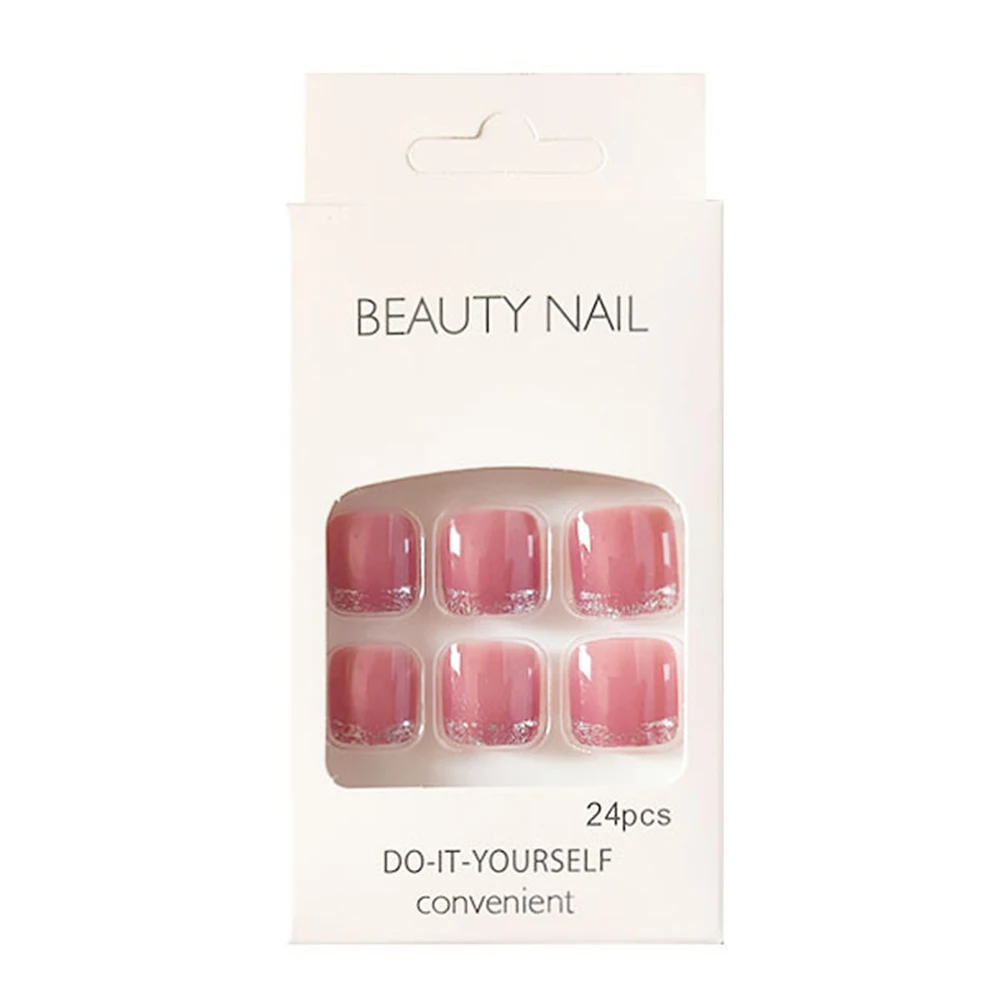 Transparent Pink Fake Toe Nails Waterproof And Scratch-Resistant Fake Toe Nails for Manicure Lovers and Beauty Bloggers