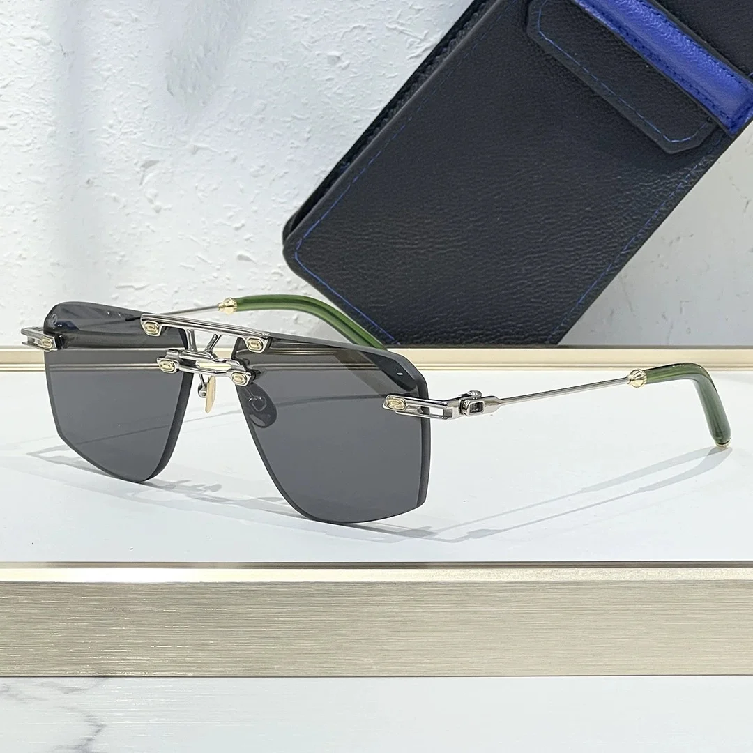 SPEKTRE Belight Optical Rimless Double Bridge Handmade Metal Men Women Vintage Retro Eyeglasses Prescription Lens