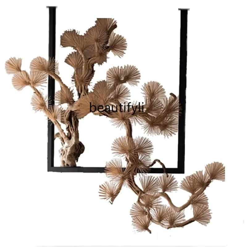 

Chinese-Style Artificial Hanging Welcome Pine Dried Wood Tea Room Landscape Dried Branches Upside down Pine Fake Pine