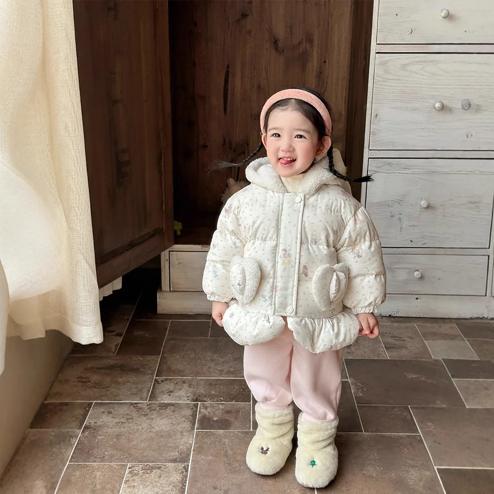 

Children Girls Down Jacket 2025 Winter Hooded 90% White Duck Thick Warm Kids Baby Girl Down Coat Toddler Girls Outerwear Jacket