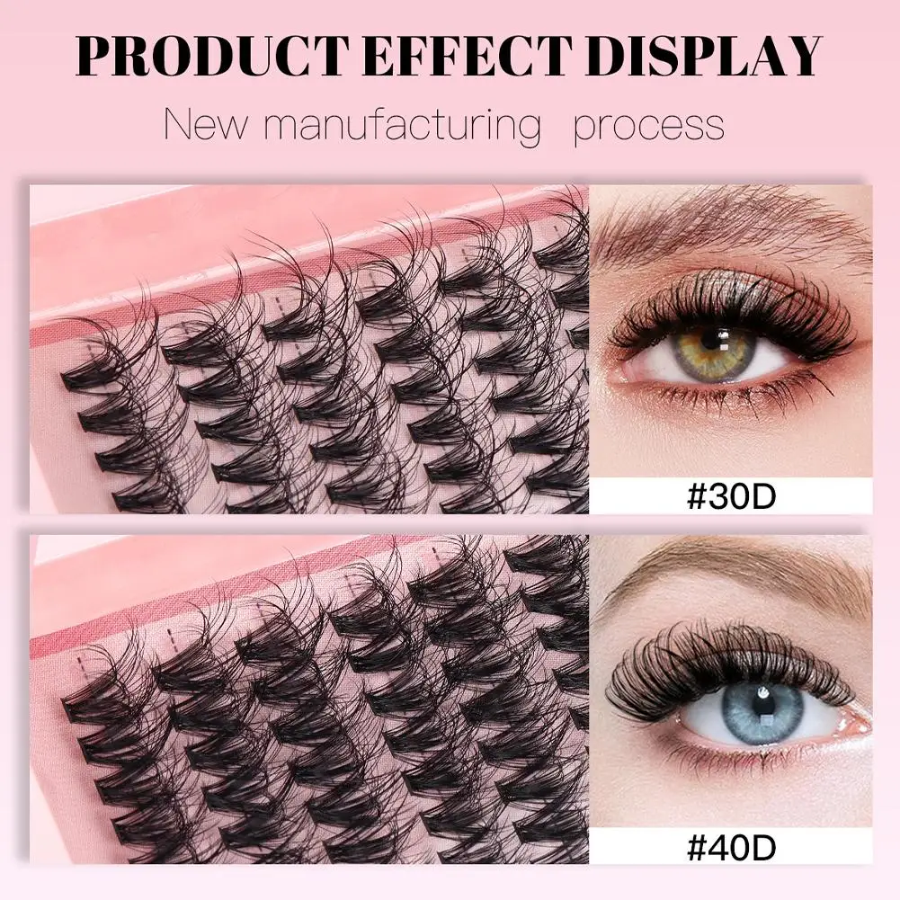 厚いまつげクラスター猫まつげうっすら個別まつげエクステンションボリュームふわふわクラスターまつげ DIY まつげメイク