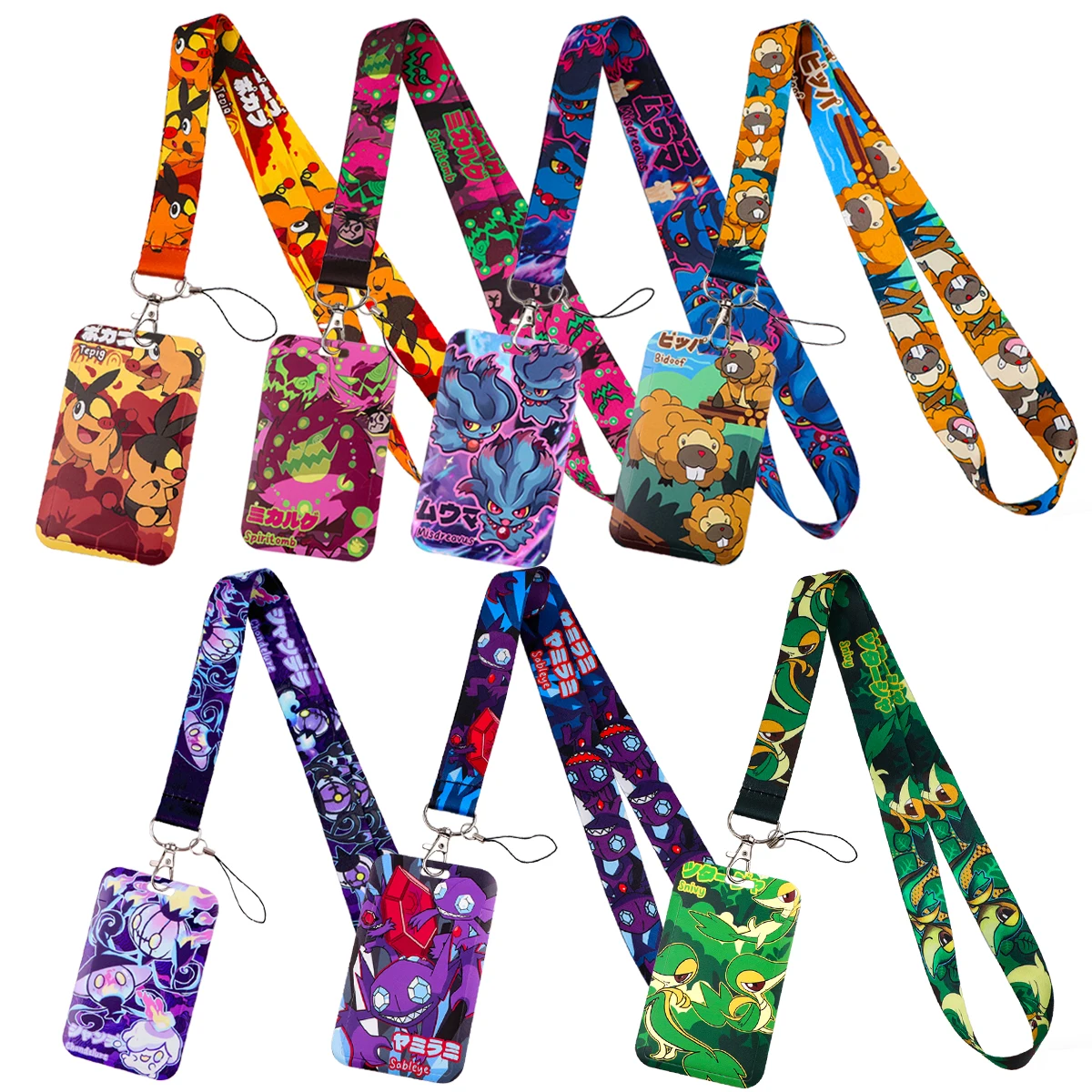 Japanese Cool Games Credential Holder Cute Cartoon Elf Lanyards for Key Neck Strap For Card Badge Gym Keyring Accessories Gifts