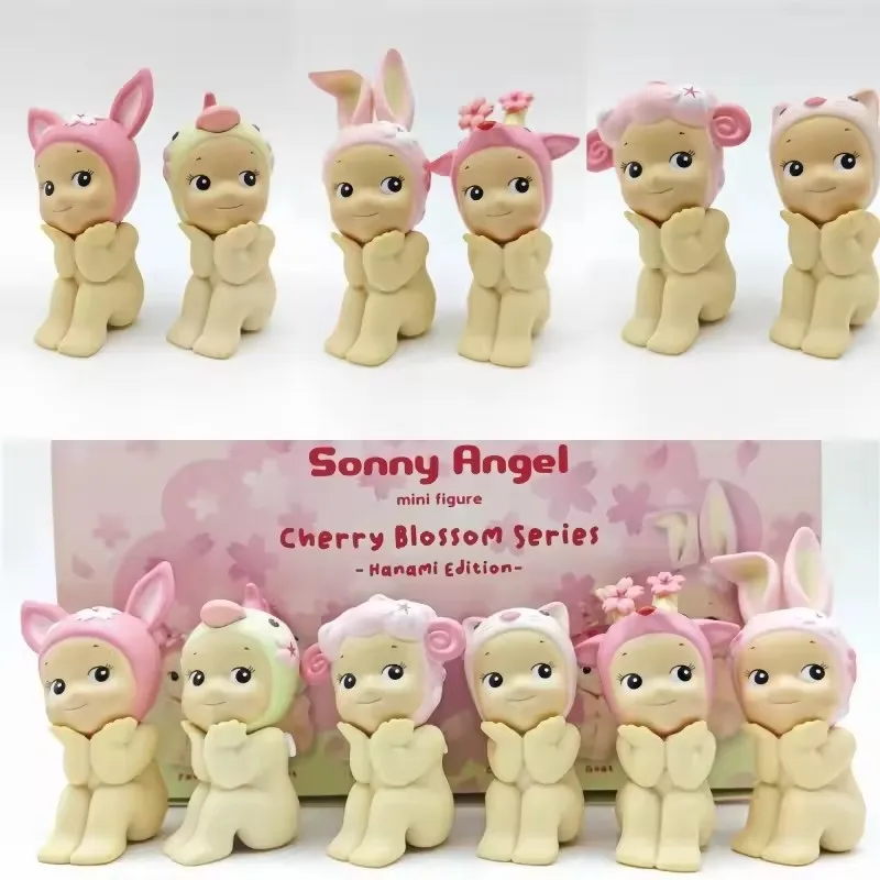 Nueva serie de flor de cerezo edición Hanami Sonny Angel edición limitada Mini figuras modelo regalos adornos de decoración de escritorio