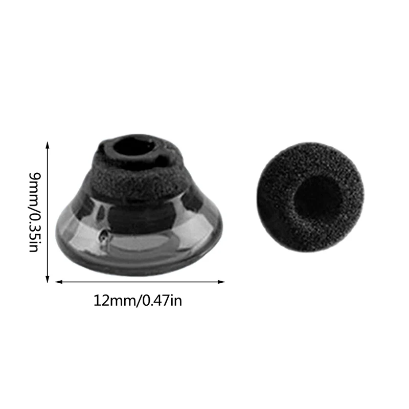 For Plantronics Voyager 5200 Earplugs Soft Silicone Ear Pads Earphone Clear Earbuds Tips Eargels Black Foam