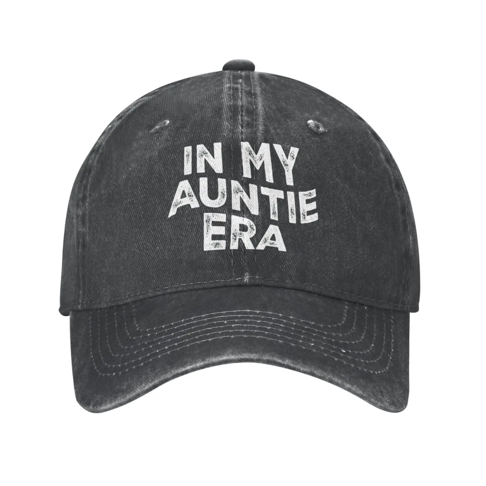 In My Auntie Era Baseball Cap Adult Denim Hat Washed Cotton Fashion Cap Unisex Adjustable Streetwear Outdoor Sports