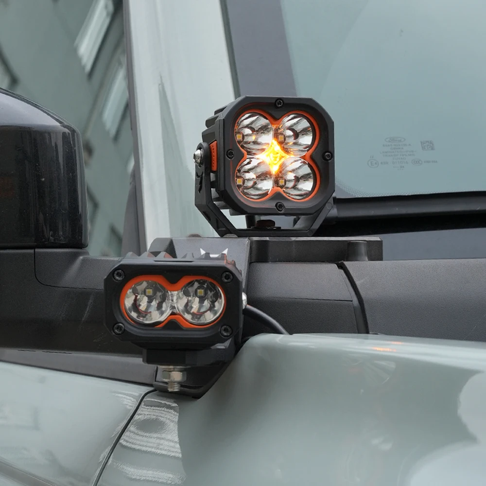 Ibestgol LED Work Light Mounting Bracket for LF-FG2-LED LD-PL3-LED for Ford Bronco A-Pillar Bracket Kit